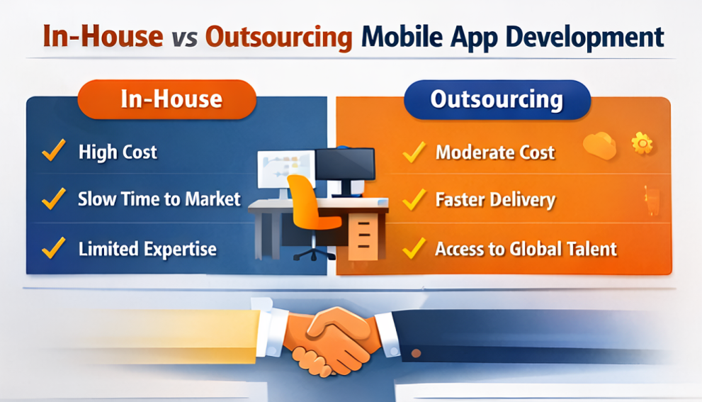 In-House vs Outsourcing Mobile App Development